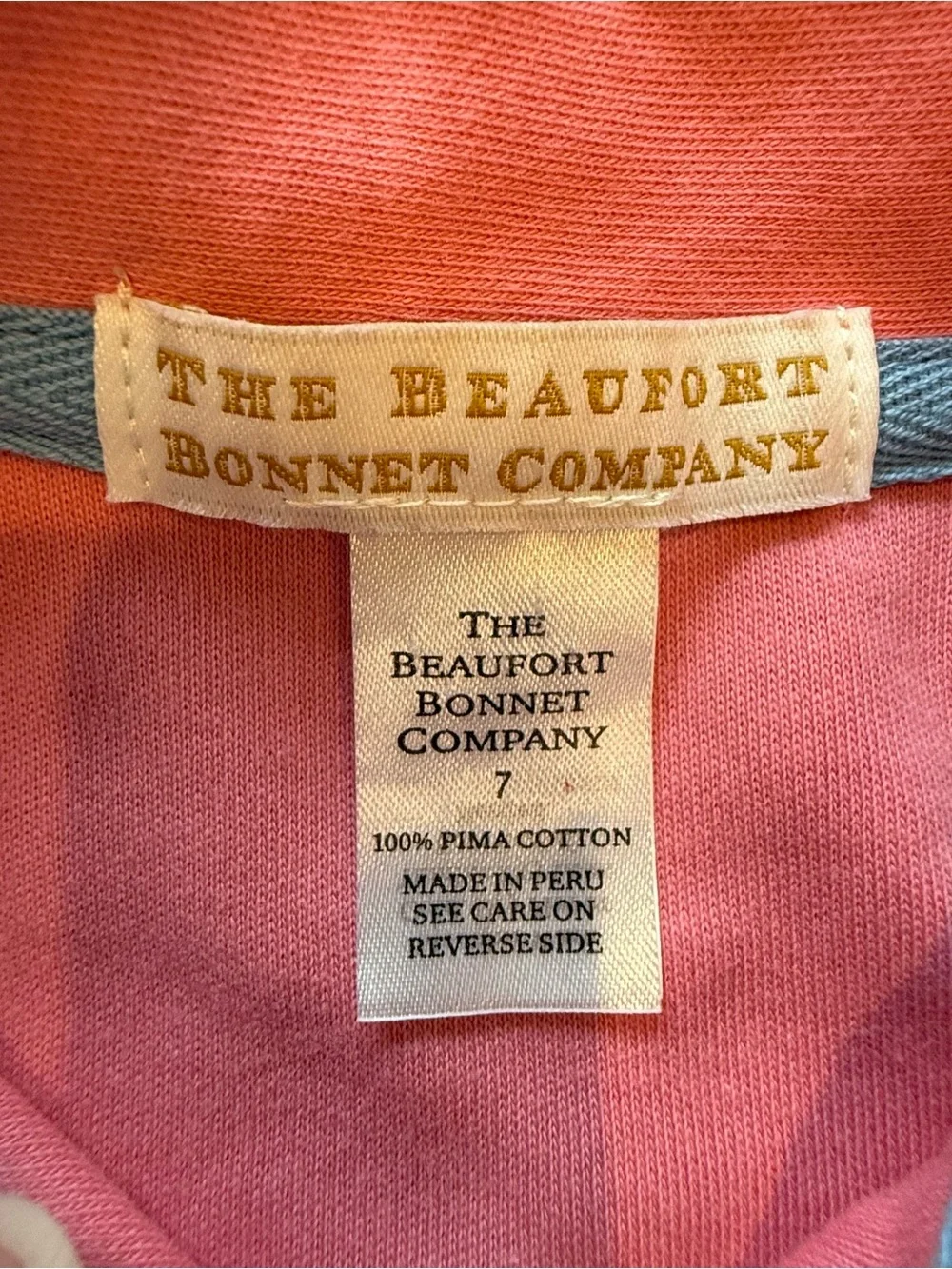 The Beaufort Bonnet Company Coral Pink Polo Dress for Girls, Pima Cotton